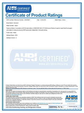 AHRI美国制冷空调与供暖协会认证